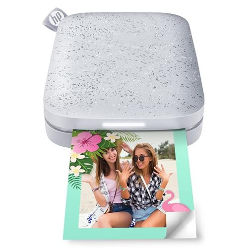 HP Sprocket 2x3' Instant Smartphone Photo Printer - Portable Color Wireless Mobile Printer - Zink Sticky-Back Photos - Print from Compatible iOS & Android Devices with Bluetooth w/Fun App - Luna Pearl