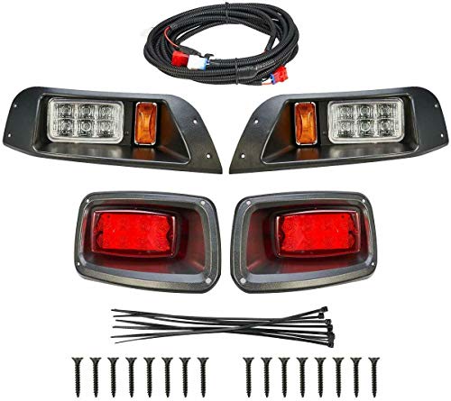 KEMIMOTO Golf Cart Light Kit Compatible with TXT, Street Legal Golf Cart Headlights Kit Compatible with EZGO TXT Led Lights 1996-2013 Gas and Electric with Installation Instructions