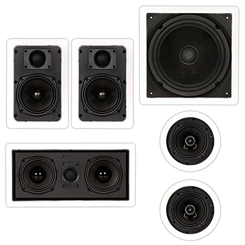 Theater Solutions TST55 in Wall and in Ceiling 1150W Home Theater 5.1 Speaker System