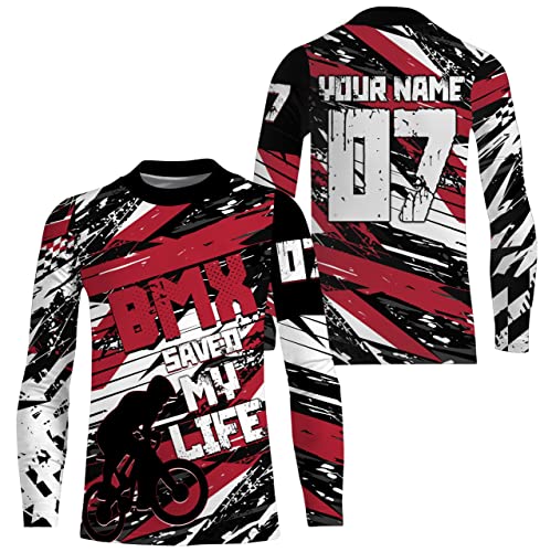 BMX Racing Jersey Custom Bike Shirt UPF30+ Youth Kids BMX Shirt Mens BMX Clothes Boys Girls Bicycle Gear| SLC84