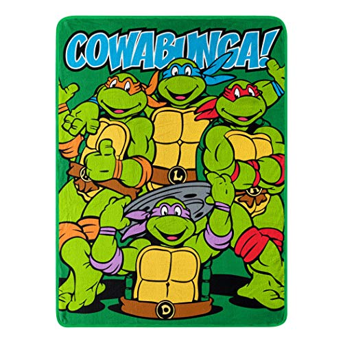Northwest Nickelodeon Fleece Throw Blanket Teenage Mutant Ninja Turtles, Cowabunga Dudes, 46' x 60'