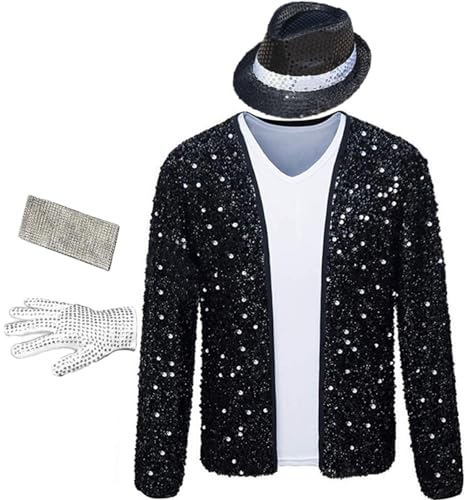 Personalize custom for MJ Billie Jean Jacket Halloween Costume with Glove