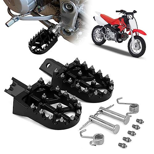 AnXin Foot Pegs Motorcycle Universal CNC Footpeg Footrest For CRF XR KLX 50 70 110 CT200U M2R SDG DHZ KAYO Pit Bike - Black