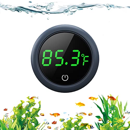 PAIZOO Fish Tank Digital Thermometer Accurate LED Display to ±0.9°F Tank Thermometer Aquarium Temperature Measurement Suitable for Fish, Axolotl, Turtle or Aquatic
