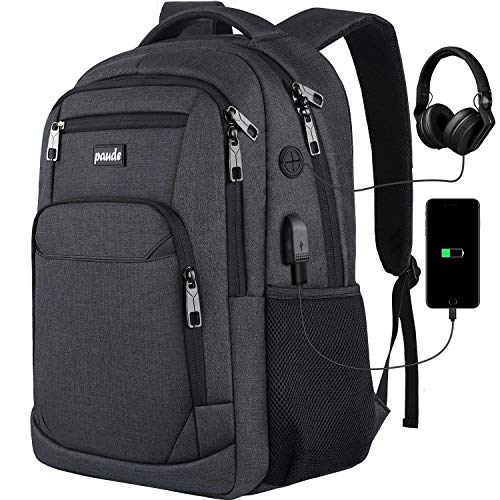 Paude Backpack for Men and Women,School Backpack for Teens,15.6 inch Laptop Backpack with USB Charging port for Business College Travel