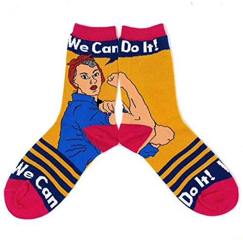 ooohyeah Women's Novelty Funny Women Power Crew Socks, Fun Crazy Dress Socks Gifts, Girl Slay