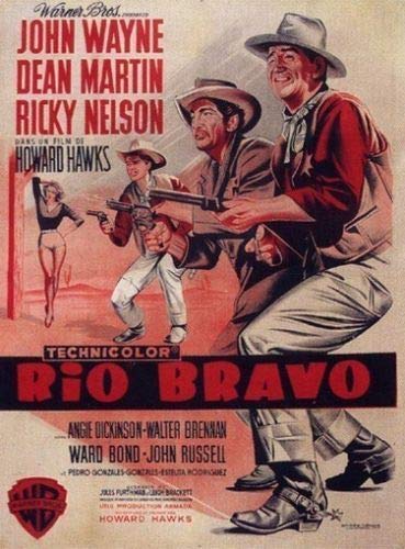 Hotstuff Rio Bravo (1959) Movie Poster John Wayne Dean Martin Western Vintage-Style 12'x18'