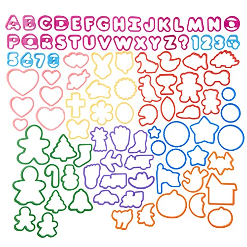 Wilton Cookie Cutters Set, 101-Piece — Alphabet, Numbers and Holiday Cookie Cutters