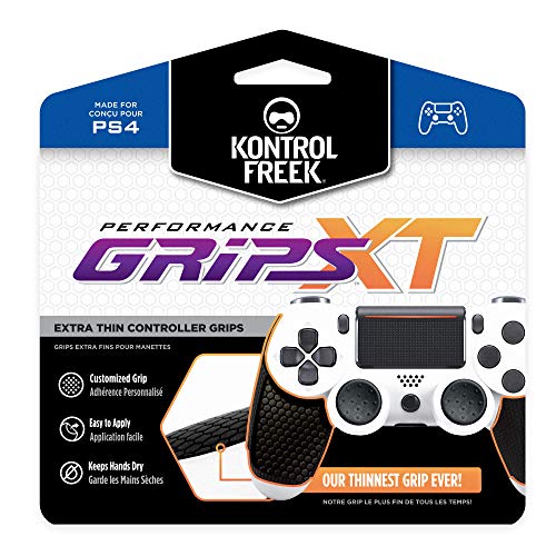 KontrolFreek Performance Grips XT for Playstation 4 | Extra-Thin Grips | Black (Extra-Thin)