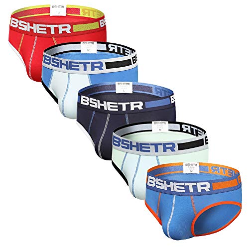 Men's Underwear Briefs 5-Pack Cotton Low Rise Multi Color Soft Underpant (Multi(5-Pack), Medium 28'-30',71cm-76cm)