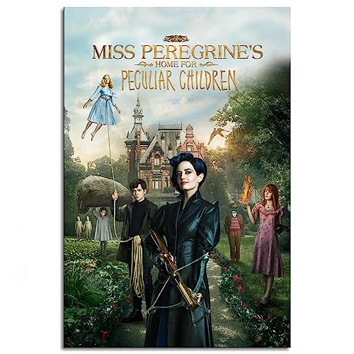 Miss Peregrine's Home For Peculiar Children Movie Poster Poster Fantasy Adventure Canvas Prints Classic Movies Wall Art For Home Office Cinema Decorations Unframed 18'x12'