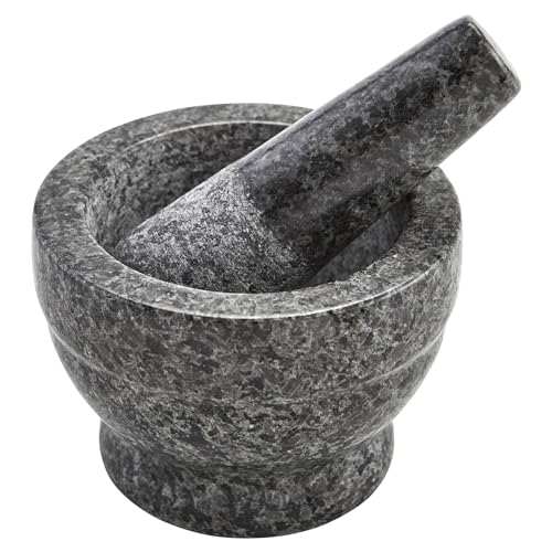 IMUSA USA Small Polished Mortar and Pestle, 3.75”, Granite