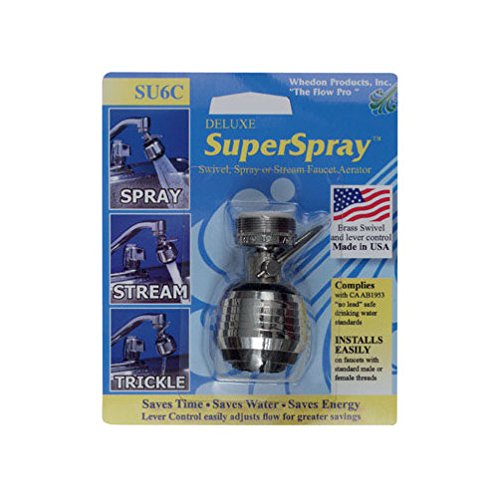 Whedon Products SU6C Deluxe Superspray Spray & Stream Aerator with Levor Control