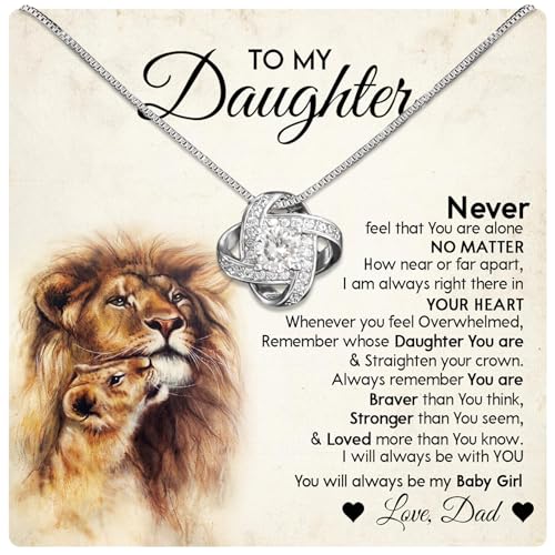 To My Daughter Necklace From Dad With Heartfelt Message & Elegant Box, Father Daughter Gifts from Dad, Birthday Gift for Daughter Adult, Father Daughter Necklace, Daddy Daughter Gifts For My Daughter