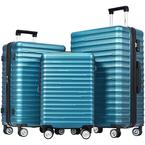 Merax Carry on Luggage Sets of 3 Suitcases with Wheels 20 24 28 Inch Luggage with Spinner Wheels Hard Shell TSA Luggage