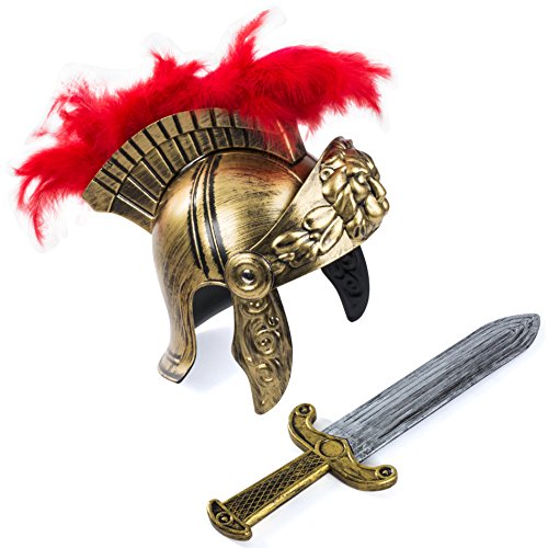 Tigerdoe Roman Helmet - Gladiator Helmet - Spartan Costume - Roman Soldier Helmet for Kids & Adults