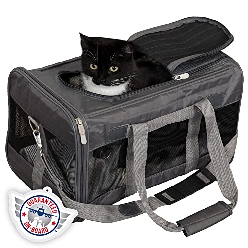 Sherpa Original Deluxe Travel Pet Carrier, Airline Approved - Charcoal Gray, Large