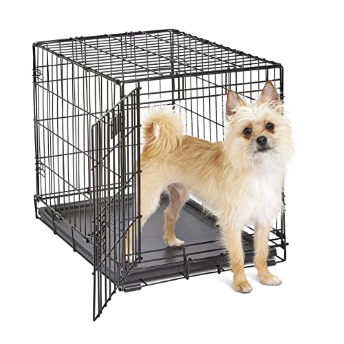 MidWest Homes for Pets Newly Enhanced Single Door iCrate Dog Crate, Includes Leak-Proof Pan, Floor Protecting Feet, Divider Panel & New Patented Features