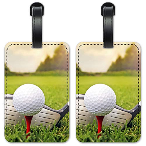 Golf Club & Ball - Luggage ID Tags - Suitcase Identification Cards - Set of 2