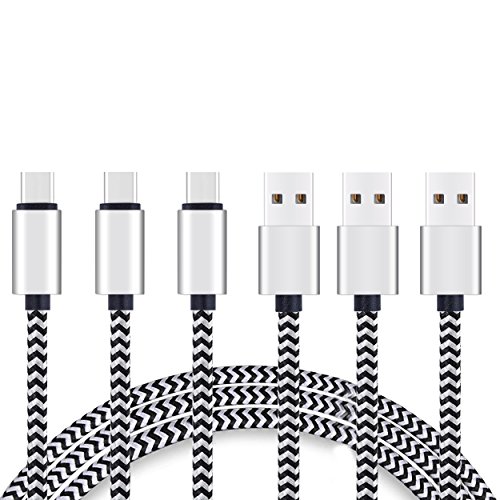 USB Type C Cable 10ft 3Pack Quick Sync Charging USB C 2.0 to USB A Nylon Braided Cord for BSB Qc Wall Car Galaxy S22/S22+/S22 Ultra,Galaxy S21 5G/S21+ 5G/S21 Ultra 5G/S21 FE 5G,Galaxy S20