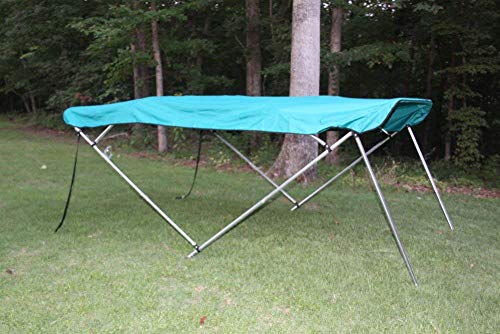 Vortex Teal 4 Bow Bimini Top 10' Long, 85-90' Wide, 54' High, Pontoon/Deck Boat Complete Kit, Frame, Canopy, and Hardware 1 to 4 Business Day DELIVERY