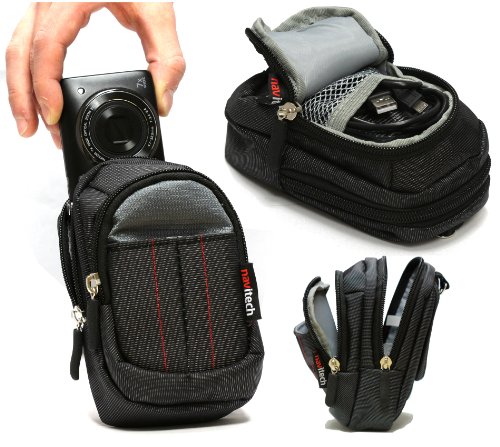Navitech Black Digital Camera Case Bag Compatible with The Nikon COOLPIX AW120 / Nikon COOLPIX S9700 / Nikon 1 AW1 / Nikon 1 V3
