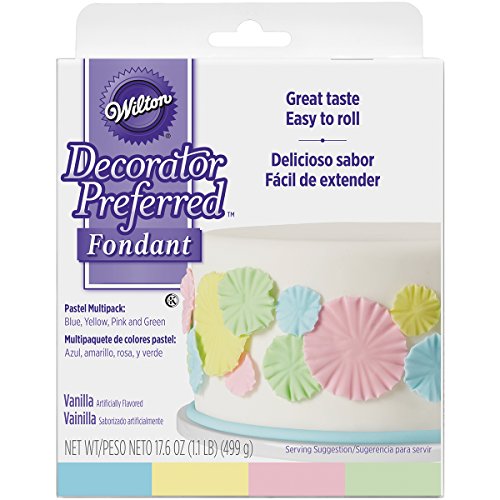 Wilton Decorator Preferred Pastel Fondant, Fondant Icing 4 Count(Pack of 1)