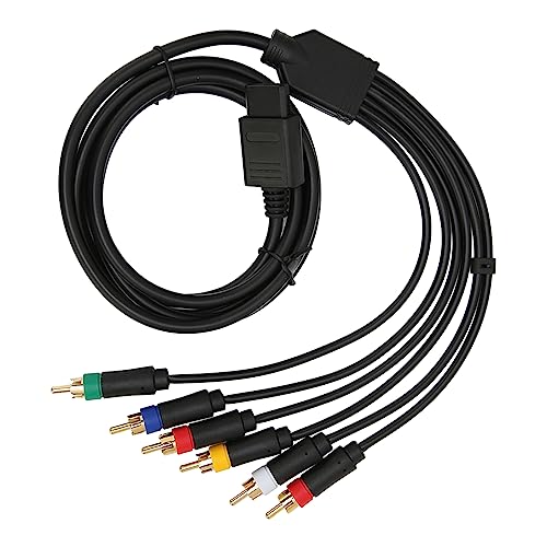 Flexibility Stable AV Cable with 4 BNC Heads for NGC, N64, SFC, SNES Game Console Accessories, RGB RGBS Multifunctional Composite Cable Cord