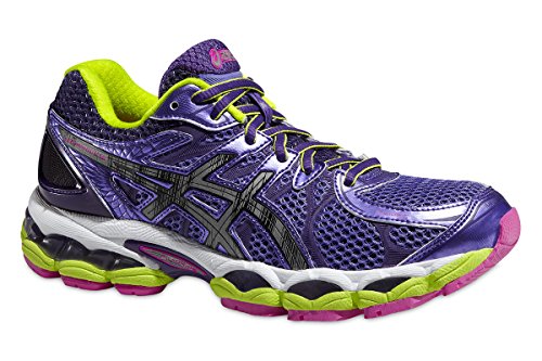 ASICS Women's Gel-Nimbus 16 Lite-Show Running Shoe, Violet/Lightning/Flash Yellow, 7 M US