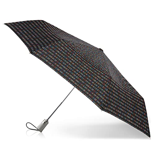 totes Automatic Eco Open Close Water-Resistant Travel Folding Umbrella with Sun Protection