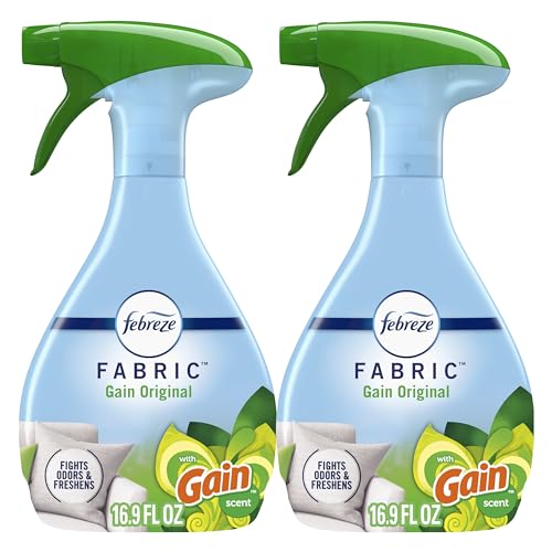 Febreze Odor-Fighting Fabric Refresher with Gain, Original, 16.9 fl oz, Pack of 2