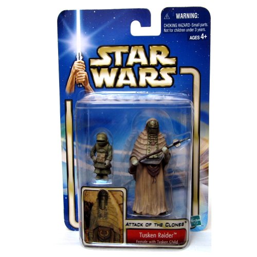 Star Wars Attack of The Clones Figure: Tusken Raider (Female with Child)