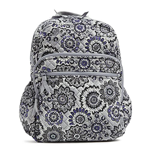 Vera Bradley Women's Cotton XL Campus Backpack, Tranquil Medallion - Recycled Cotton, One Size