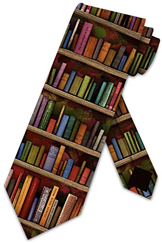 Three Rooker Book Ties Mens Literary Book Shelf Necktie