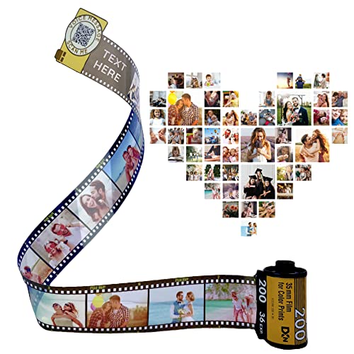 uniqicon Personalized Keychain Photo Gift, Customizable Film Roll Picture, Customized Camera Key Chains Custom Spotify For Couples, Cute Bf Him Boyfriend Girlfriend Women Birthday