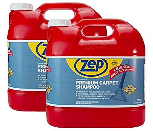 Zep Premium Carpet Shampoo - 2.5 Gal (Case of 2) - ZUPXC320 - Deep Cleaning and Stain Removal, For Carpet Machines