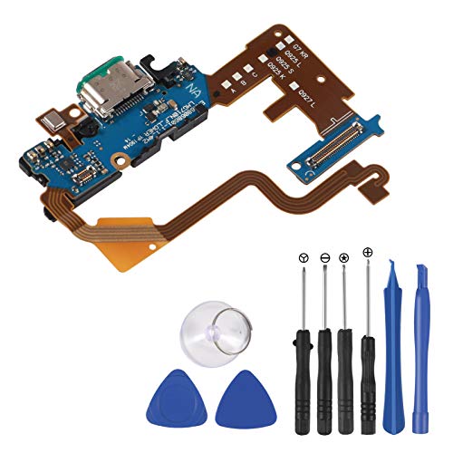 USB Dock Connector Charging Port Replacement with Mic Flex Cable Compatible with LG G7 ThinQ (USA Version) G710VM & Repair Tools (for LG G7 ThinQ)