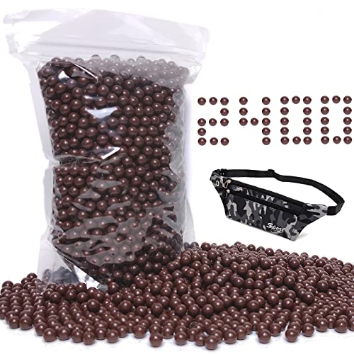 Timbocca Slingshot Ammo 3/8 Inch, 2400pcs Biodegradable Clay Sling Shot Ammo Ball, Come with Ammo Pouch.