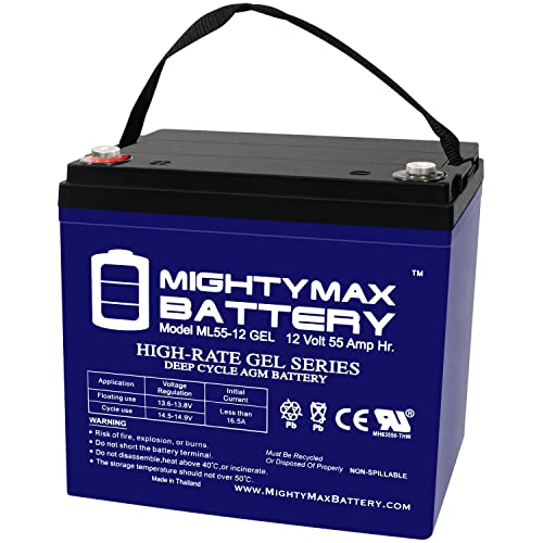 12V 55AH Gel Battery Replacement for Neuton MA2.0 Lawn and Garden
