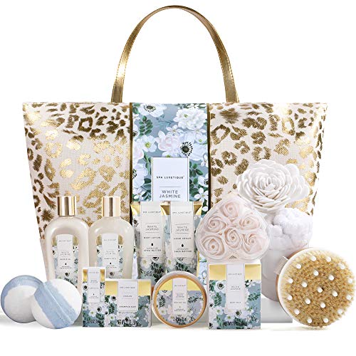 Spa Gift Baskets for Women - Spa Luxetique Gift Set for Women, 15pcs Luxury Relaxing Spa Kit with Bath Bombs, Hand Cream and Tote Bag, Birthday Gifts for Women, Valentines Day Spa Gifts for Women