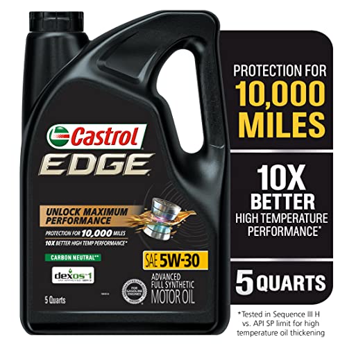 Castrol Edge 5W-30 Advanced Full Synthetic Motor Oil, 5 Quarts