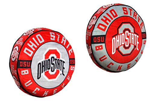 Northwest 1COL148000007RET Company Ohio State Buckeyes 15' Travel Cloud Pillow, Team Colors