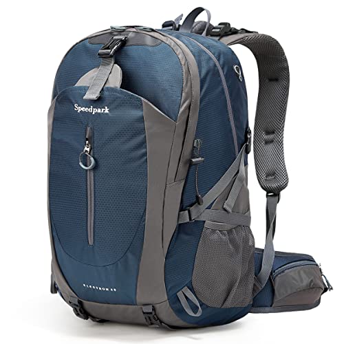 SPEEDPARK Hiking Backpack 40L Waterproof Hiking Daypack with Rain Cover, Outdoor Trekking Travel Backpacks for Men Women