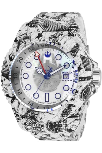 Invicta Men's Star Wars Rebel Alliance Quartz Diving Watch with Stainless Steel Strap, Silver, Aqua Plating, 24 (Model: 33309)