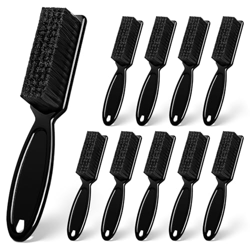 NICEMOVIC 10 Pcs Barber Clipper Cleaning Brush, Barber Accessories Cleaning Supplies, Blade Trimmer Cleaning Mini Brush Bulk Set Duster Manicure Nylon Brush Hair Styling Brush Tool (Black)