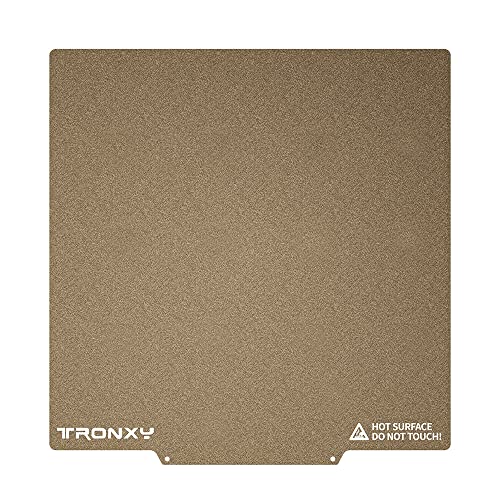 TRONXY PEI Sheet Build Plate, Flexible Magnetic PEI Build Surfaces for 3D Printer Heated Bed 330x330 mm, Removable PEI Spring Steel Platform for X5SA/X5SA PRO Hot Bed, Easy to Remove Model