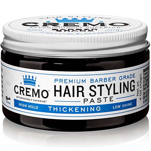 Cremo Premium Barber Grade Hair Styling Thickening Paste, High Hold, Low Shine, 4 Oz