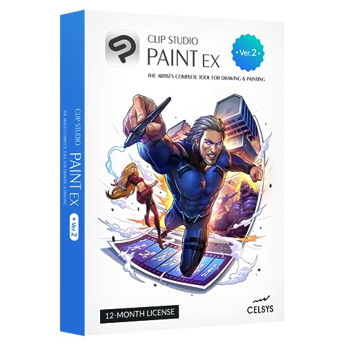 CLIP STUDIO PAINT EX - Version 2 | 12 Months License | 1 Device | for PC, macOS, iPad, iPhone, Galaxy, Android, Chromebook