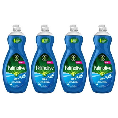 Palmolive Ultra Dishwashing Liquid Dish Soap, Oxy Power Degreaser - 32.5 Fl Oz (Pack of 4)