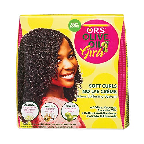 ORS Ors Olive Oil Girls Soft Curls No-lye Creme Texture Softening System Kit, 1 Ea, 1count